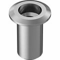 Bsc Preferred Aluminum Rivet Nut 3/8-16 Internal Thread .115-.200 Material Thickness, 25PK 93482A916